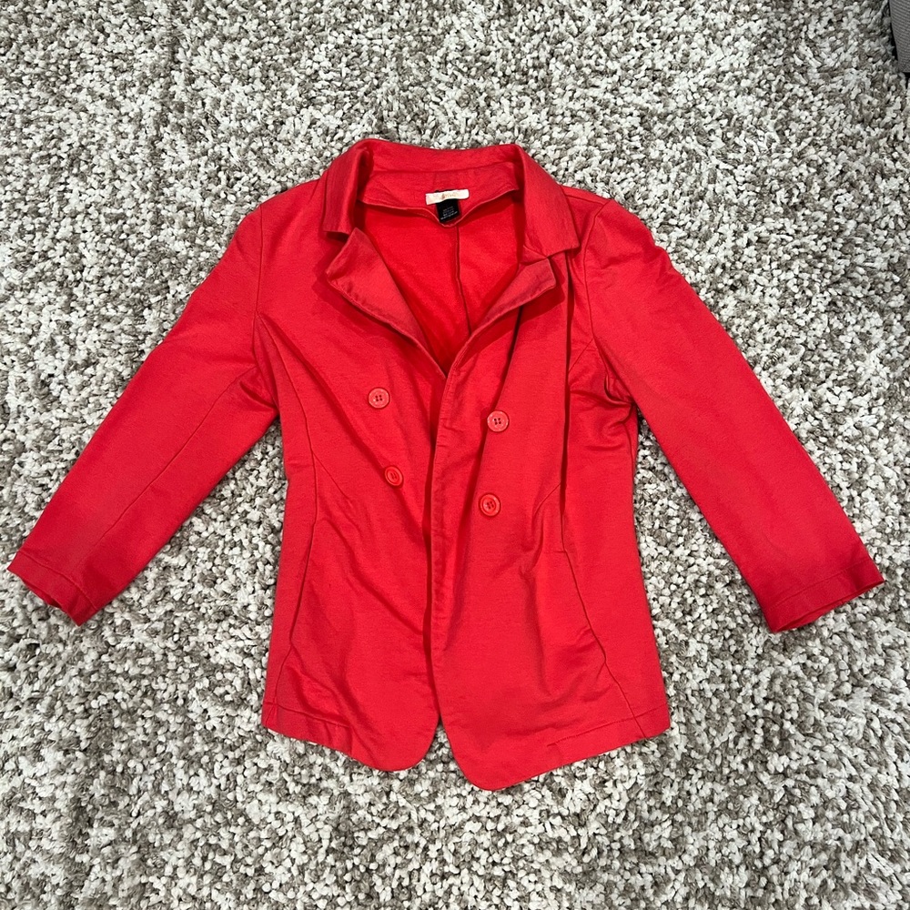 LARGE, Coral Pink Blazer, soft material